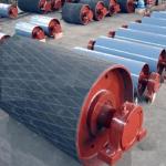 Ceramic Lagging Conveyor Bend Pulley 200mm Length With Self Aligning Bearing
