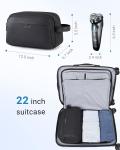 Black Large Capacity Custom Travel Bag Water Resistant Toiletry Shaving For Men