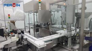 China 304 Stainless Steel Tempered Glass Safety Cover Animal vaccine filling machine with Crimping Machine factory
