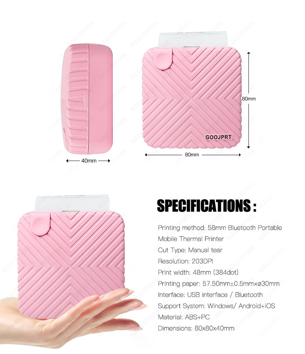 Thermal Bluetooth photo Printer Mobile Phone POS Mini ios Android 58mm Portable Wireless
