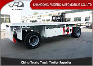 China 2 Axles Drawbar Trailer Custom Side Wall With Turntable Mechanical / Air Suspension factory