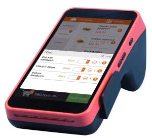China Smart Handheld Mobile Cash Register Terminal with 58mm Built-in Printer and 7.4V Battery factory