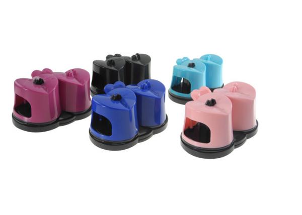 Double Heart Plastic Knife Sharpener , As Seen On Tv Sharpener For Housewife