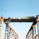 Lifting / Moving Double Beam Overhead Crane , Gear Motor Overhead Bridge Crane