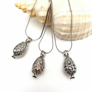 China Fashion DIY Drop Cage Pendant Pearl Necklace Oyster Gift Charms factory