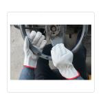 Personal Protective White Driving Jersey Lining Leather Safety Gloves