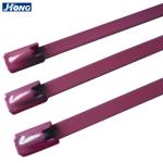 Multi Colored Red Stainless Steel Roller Ball Cable Ties 4 Mm - 20mm Width