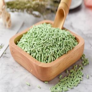 China Feline Fresh Green Tea Cat Litter Premium Flushed Biodegradable Fast Clumping factory