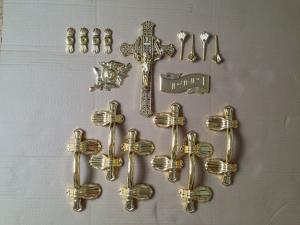 China European Simple Atmospheric Coffin Handles Cross Edge Decorative Flower Set factory