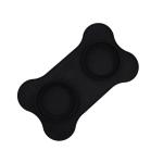 Portable Silicone Collapsible Double Dog Bowl Tray For Feeding