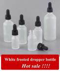 White Frosted Glass Dropper Bottles Wholesale 30ml Tight Sealing