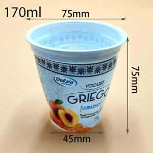 China Shrink Label Plastic Yogurt Cups 5.7oz 170ml Disposable Frost Resistance factory