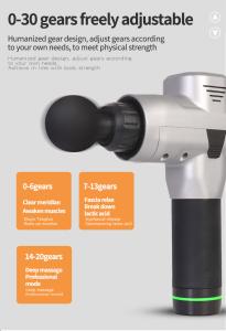 China 4 Heads 5 Speed Cordless And Rechargeable Compact Power Massager factory