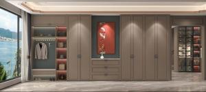 China Chinese Style Shoe Storage Cupboard Entry Foyer Cabinet With Adjustable Shelves factory