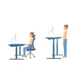 Office Furniture 5ft Dual Motor Electric Tea Caffe Table with Height Adjustable
