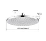 Ultra-Thin Round Zinc Alloy Shower Head With Test Model Spout Material Wall