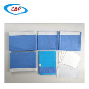 China Customized Blue Surgery Drape Pack Nonwoven Custom Procedure Drapes factory