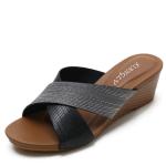 BS125 Slope Heel Roman Sandals Female New Style Bohemian National Wind Open Toe