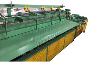 China Single Wire Chain Link Fence Machine 90m2/h 3m 4m length PLC control factory