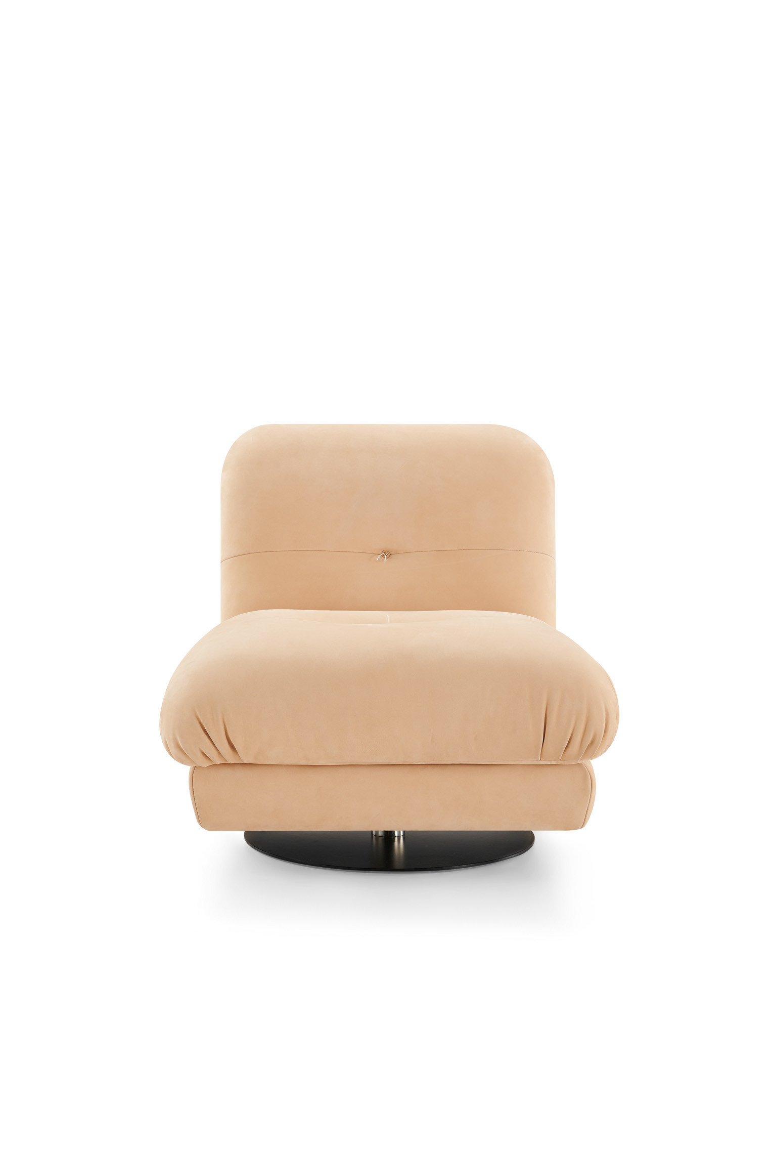 High End Hotel Lobby Furniture Simple Frosted Leather Swivel Single Lounge Chair