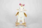 White Toddler Wooden Toys Rocking Horse Unicorn For High Rack Stuffed Animal