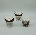 Exquisite Printing Biodegradable Paper Cups Space Saving Flat Transportation