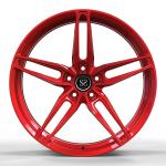Bugatti Chiron Aluminum Alloy Rims Gloss Red 5x130 Staggered 20 And 21 Inches