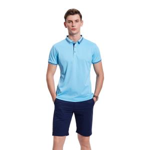 China Flyita Wholesale Breathable Black Fitted Polo T Shirt With Sublimation Logo factory