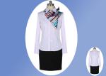 Pink Female Work Uniform Shirts 1 Breast Pocket As Business Office Clothing