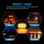 24W 6000K 8pcs Warning LED Strobe Lights Auto Flash