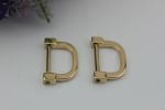 Customized light gold metal d ring,25mm d ring buckles for bag