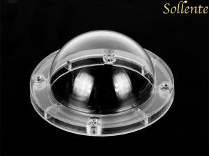 China 90mm PC Led lens Cover for Led High bay Light , Plastic Lamp Shade with Rubber factory