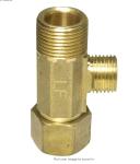 CNC Lead Free Brass Tee Valve , 3/8" X 3/8" X 1/4" Angle Stop Tee