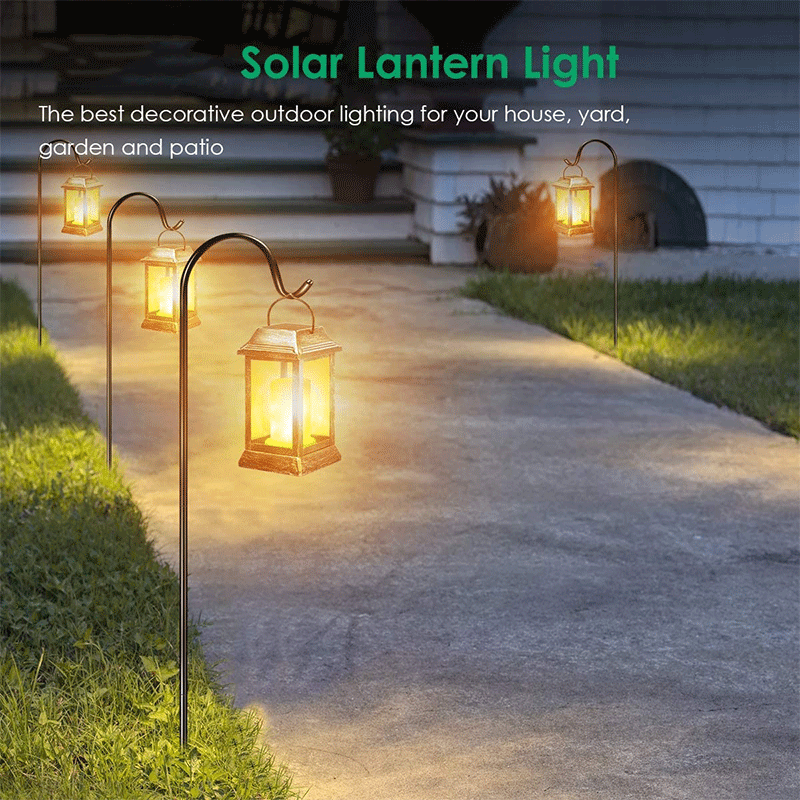 Flashing flame solar lantern