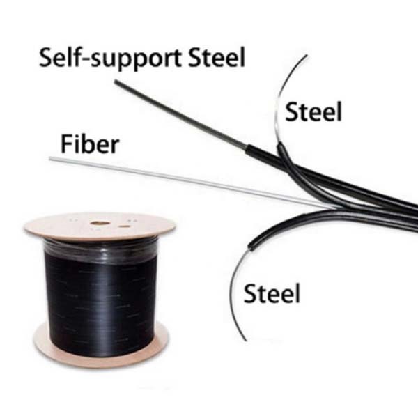 1 Core FTTH Fiber Optic Cable G657a Double Steel Fire Resistant