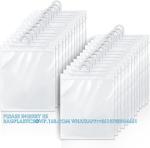 Pack Hanging Storage Bags, Large Hook 10 X 12.5-Inch Clear Plastic Bags For