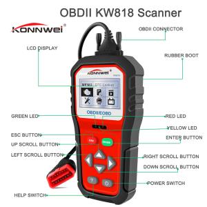 12V Car Diagnostic Scanner Tools , Konnwei Obd2 Code Reader KW818 With CE