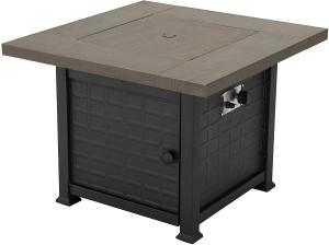 China 50,000 BTU Auto-Ignition Outdoor Propane Fire Pit Table With Steel Cover factory