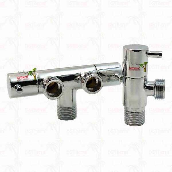 3-Way Diverter Valve Double Switch Angle Valve One-inlet Two-outlet Angle Valve Double Handle Angle Valve