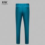 Customized Color Dark Green Business Pants Straight Regular Fit for Men Plus