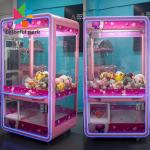 Glass Transparent Plush Dolls Crane Claw Machine Coin Operated Amusement Game