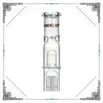 6 Arms Perc Hookah Smoking Glass Water Pipe With Phoenix Star Logo