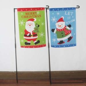 China Christmas Yard Flag Sant Claus and Snowman factory