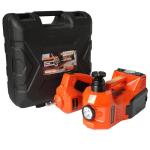12V DC 3T Electric Hydraulic Floor Jack And Tire Inflator Pump And Flashlight