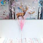 Colorful Fake Onion Grass , Plastic Peacock Flower Plant Various Size