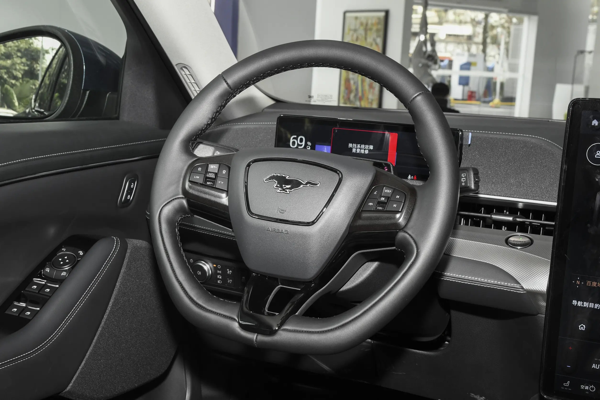 2024 Ford Mustang Mach-e Medium SUV Electric Vehicle with Blue Leather Interior and Energy-Saving LED Lights R18 Tires