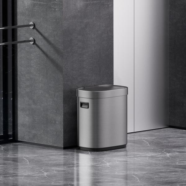 Function Lid Open Automatically Household Kitchen Stainless Steel Trash Can with