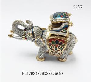 China Elephant jewelry boxes rhinestone animal gift box for jewelry wedding gift factory
