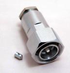 RF connector 4.3-10 male twist on clamp type connector for RG214 coaxial cable