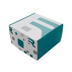 Custom Size Logo Blue White Mixed Mailing Shipping Boxes Kraft Recyclable